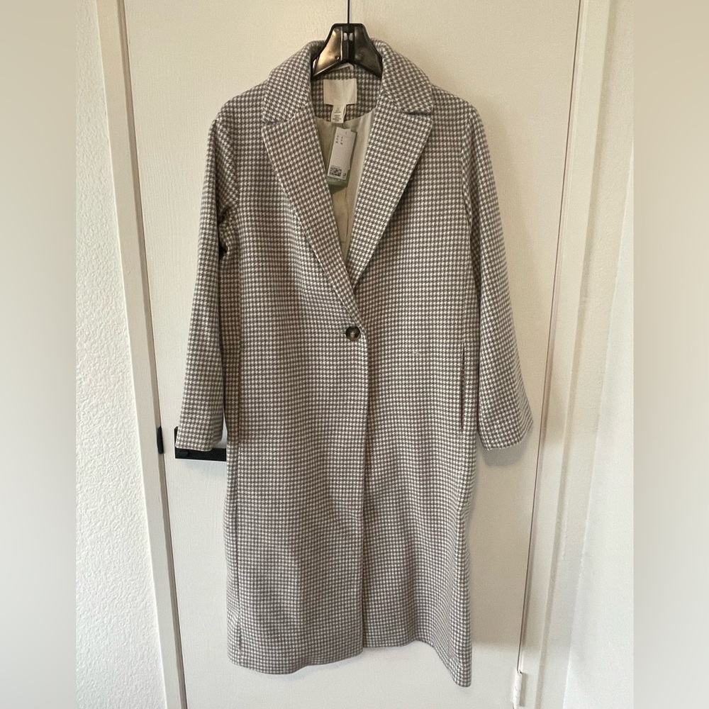 H&M Houndstooth Coat - S - NWT